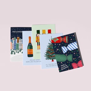 Pacote de cartões de Natal engraçados A6, espíritos natalinos, biscoitos de Natal, quebra-nozes de Natal, cartões de Natal engraçados e trocadilhos, para amigos e familiares,