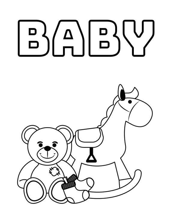 Baby Rattle Coloring Page