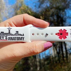 Grey’s Anatomy Engraved Watch Band for apple watch 38 40 41 42 45 49 ultra customize your words quotes