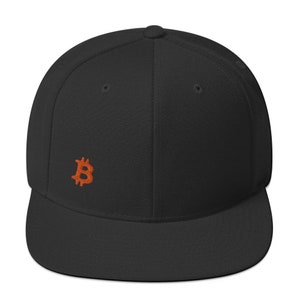 Classic Bitcoin Symbol Off-Center Embroidered Design - Snapback Hat