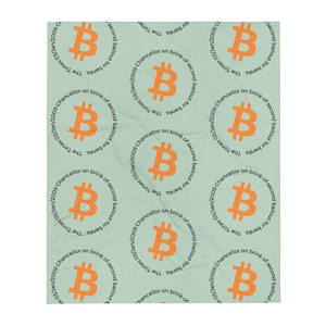 Satoshi Genesis Block Quote Circle Orange Bitcoin Design - Throw Blanket