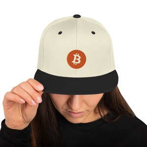 Classic Bitcoin Logo With A Hollow Twist Design - Snapback Hat