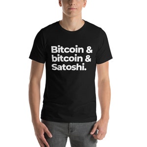 Classic Typography Design – Bitcoin & bitcoin and Satoshi. Short-Sleeve Unisex Premium T-Shirt