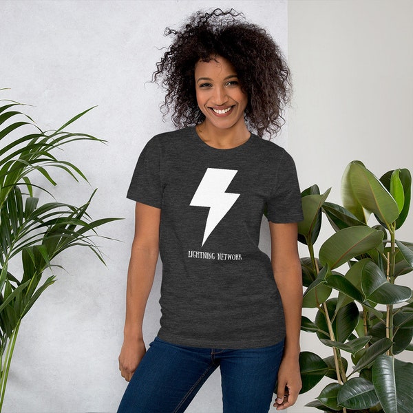 Lightning Network Thunder & Handwriting Design - Short-Sleeve Unisex Premium T-Shirt