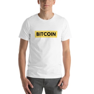 Elegante design della scatola tipografica Bitcoin - T-shirt Unisex Premium a maniche corte