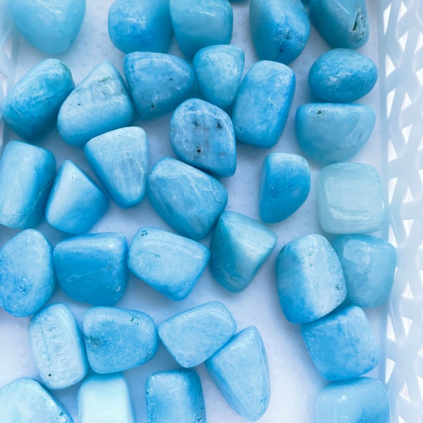 ONE TUMBLED Blue Aragonite, Free Gift/ With Every Purchase!