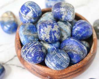 Lapis Lazuli Tumbles - Healing Crystals for Inner Wisdom, Self-awareness, and Spiritual Growth | Third Eye Chakra
