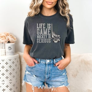Life is Game, Hockey is Life Tee - Hockey Dad, Hockey Mom, Coach Gifts, Team Gifts, Hockey Players, Hockey Team, Hockey Lover Tees