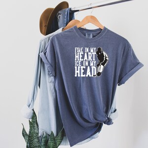 Funny Hockey Tee - Fire in my Heart, Ice on my Head Tee - Game Day, Hockey Mom, Team Gifts, Hockey Players, Hockey Team, Hockey Lover Tees