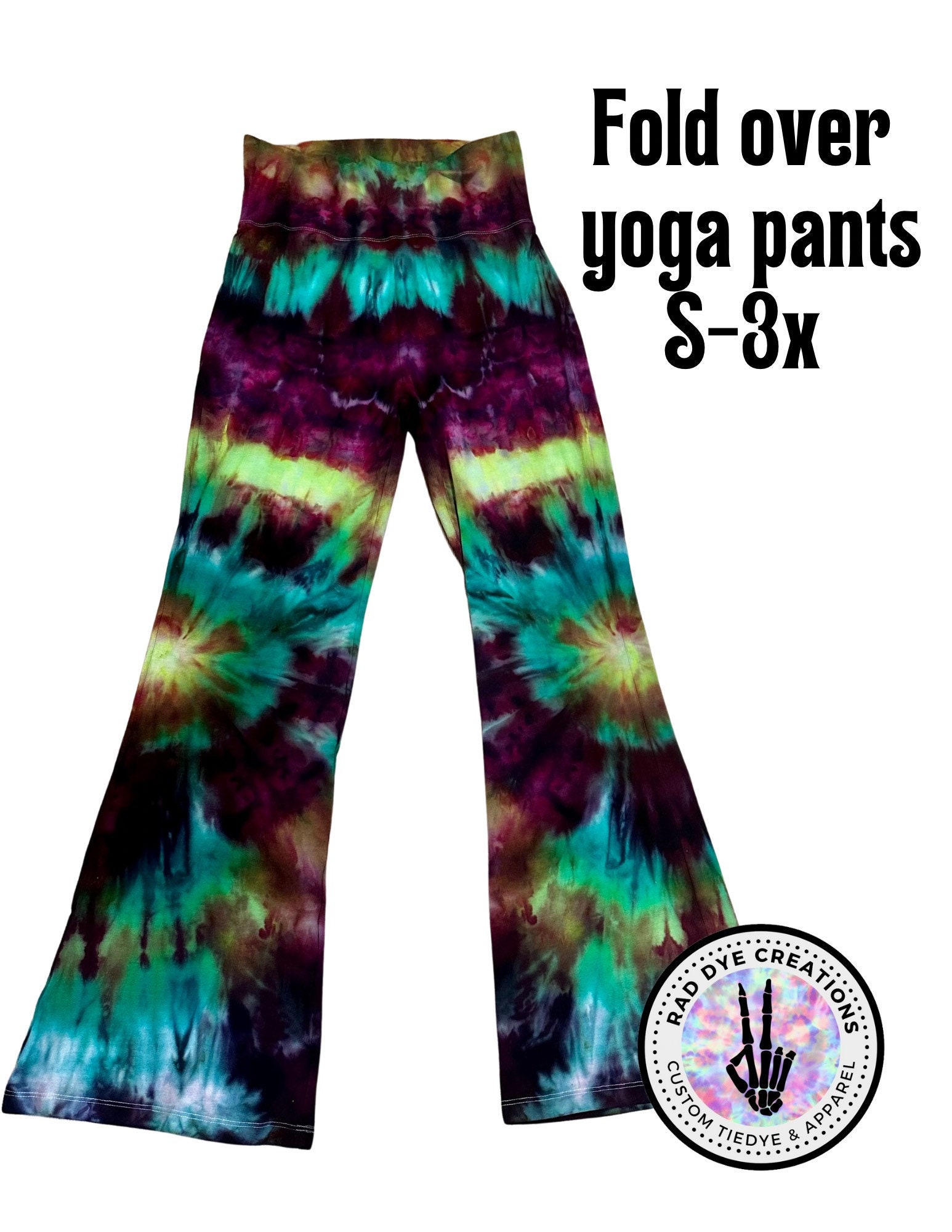 Tie Dye Boot Cut Yoga Pants - Nectar Bamboo Twilight- Medium – RocknSocks