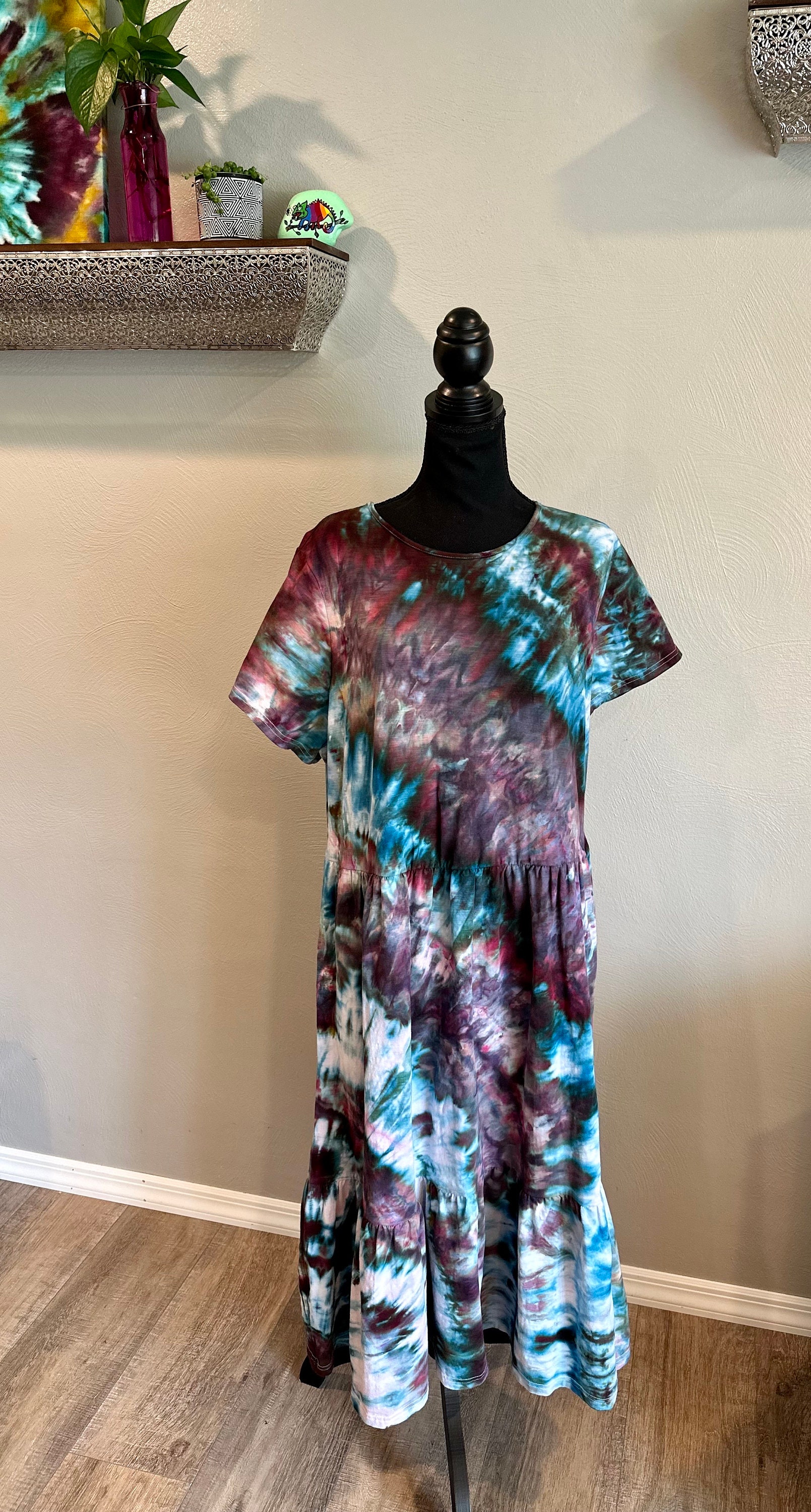 Lularoe Fashion Lularoe Tie Dye Maxi Pink White Tie Dye Lularoe