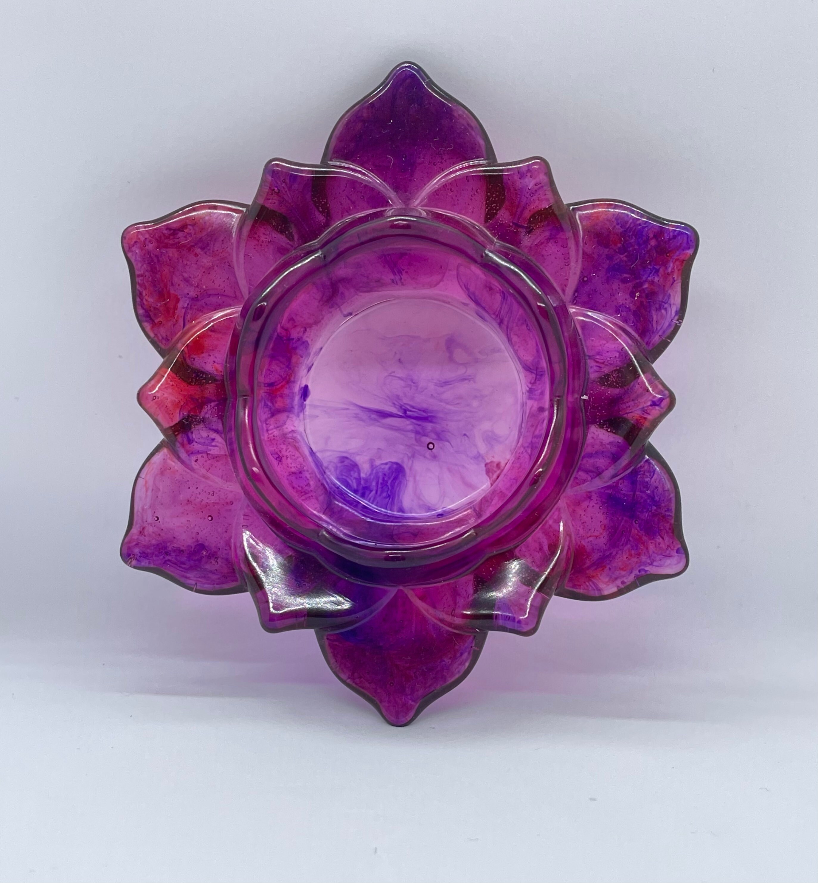 Custom Handmade Resin Lotus Flower Candle Holder Set of 2 Etsy