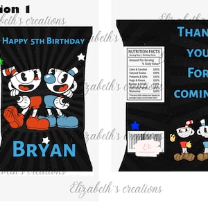 cuphead and mugman chip bags digital download