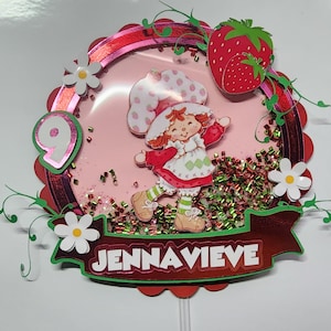 Strawberry cake topper