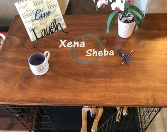 Customized Wooden Kennel Topper