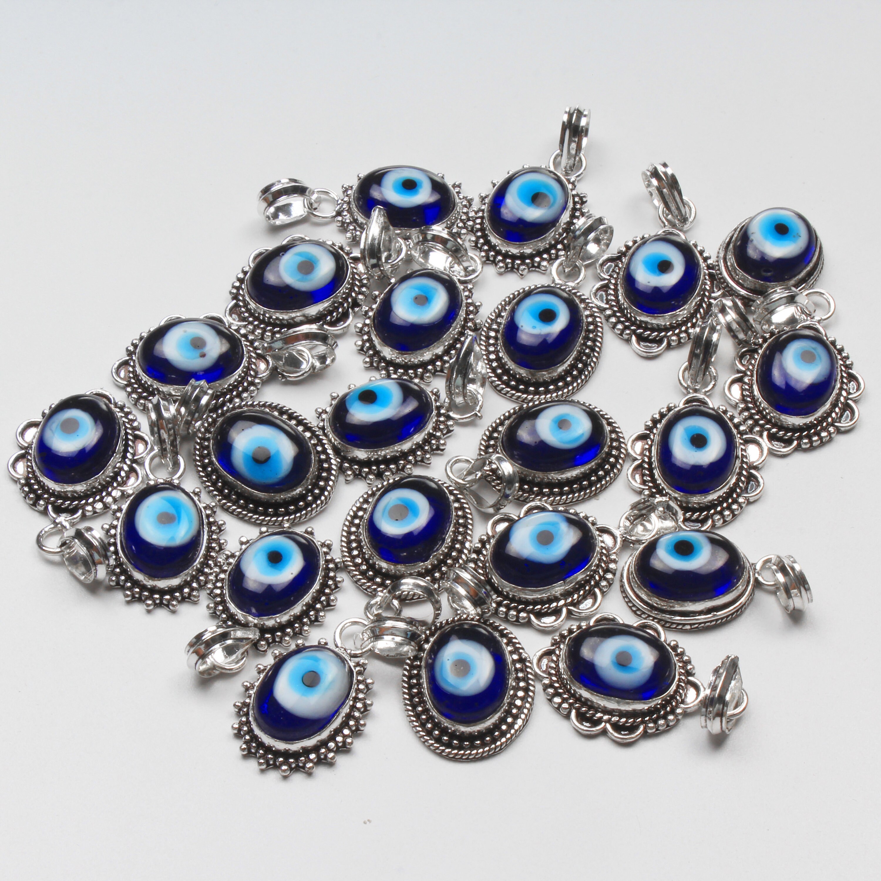 Evil Eye Pendant Evil Eye Crystal Handmade Pendant Necklace Etsy