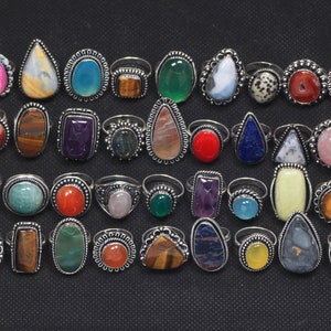 Crystal Rings for Women - Handcrafted Silver Overlay Jewelry Assortment