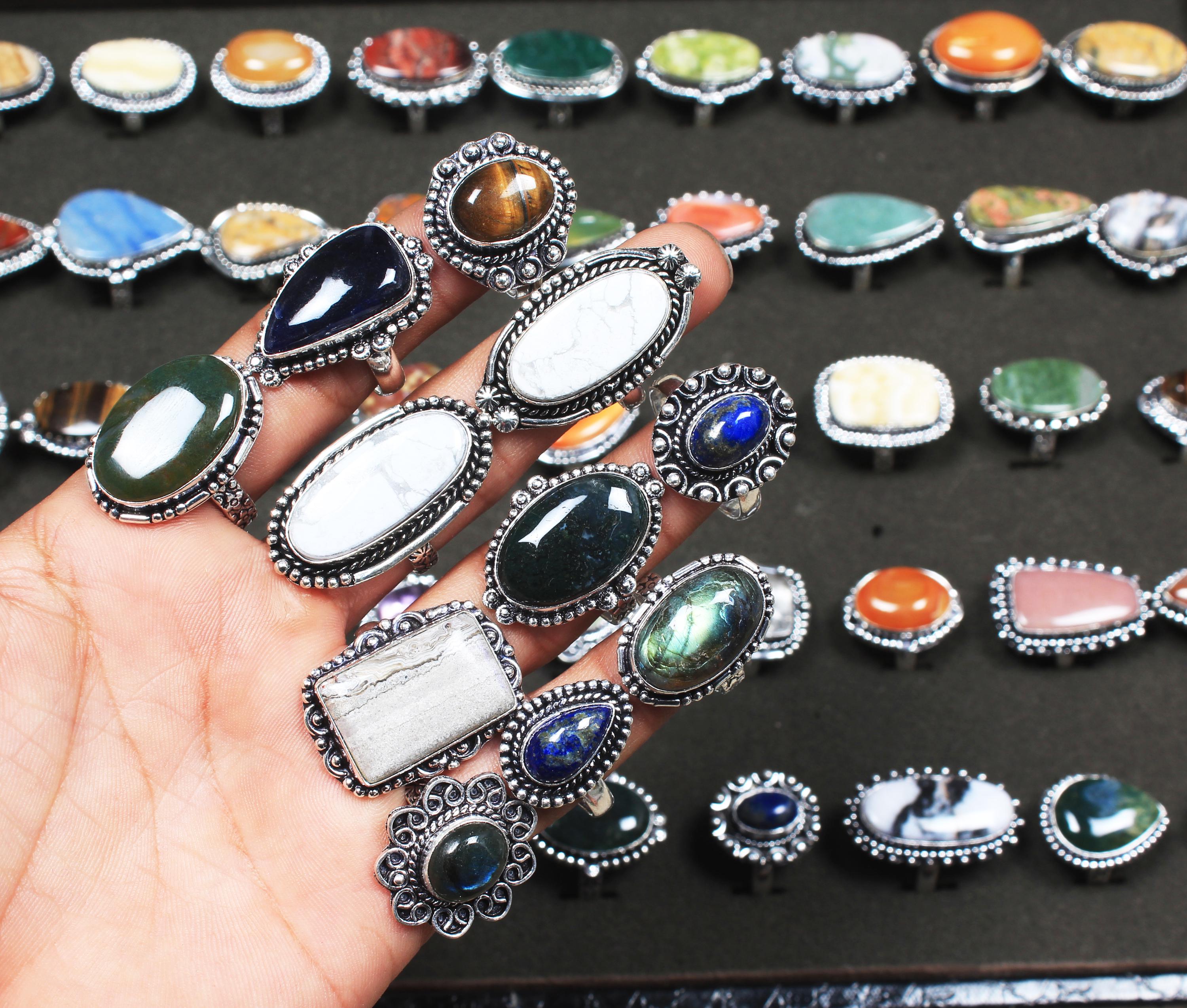 Chunky Rings - Assorted Styles, Crystal Jewelry for Women, Handmade ...