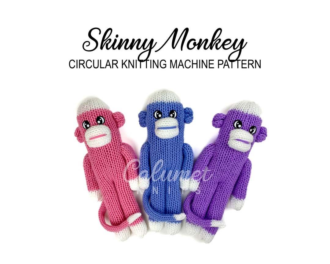 Sock Monkey Pattern Addi 22 & Sentro 22 Circular Knitting Machines (Instant  Download) 