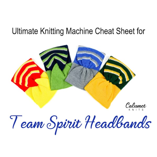 Cheatsheet voor ultieme breimachine voor teamgeest-hoofdbanden (ronde machines)