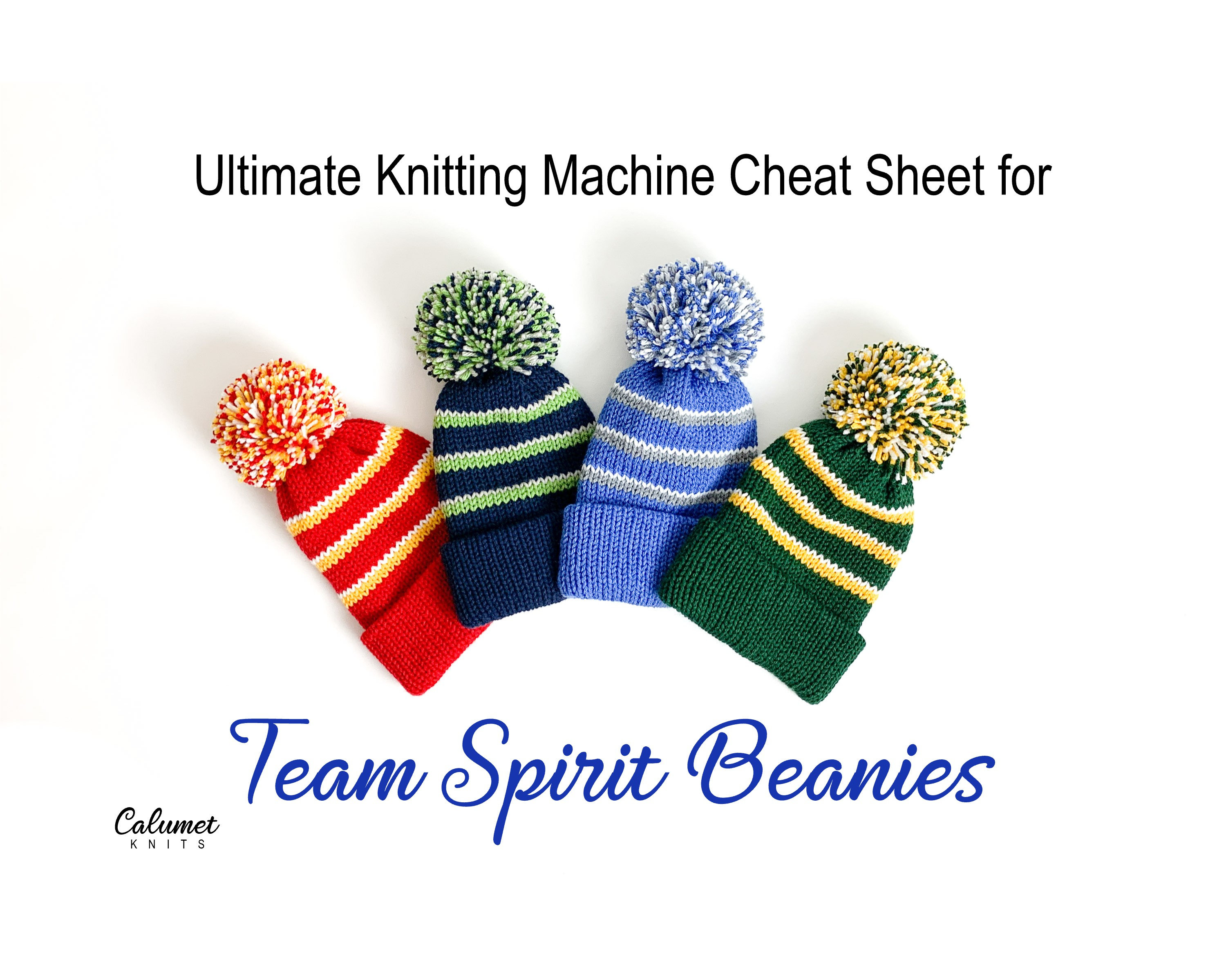 Football Knit Hat Pattern for Circular Knitting Machines / Addi