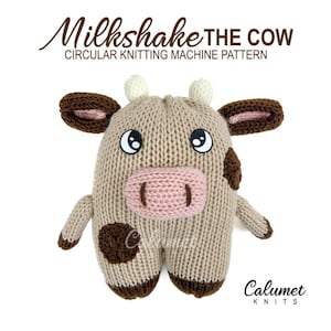 Milkshake the Cow Circular Knitting Machine Pattern