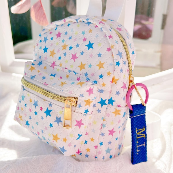Custom Kids Star Backpack with Embroidered Name Tag | Personalized Children’s School Bag | Unique Gift for Boys & Girls | Kids Birthday Gift