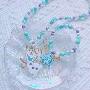 Disney Frozen Olaf Necklace And Bracelet For Toddler Girl And Baby,Frozen Jewelry Set,Toddler Girl Birthday Gift,Disney Party Gift For Girls