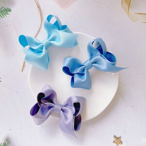 Satin hair bow with baby nylon headband/hair clip, Piggy tail bow, Baby Infant Girl Toddler Grosgrain Hair Bows, Infant Baby Bows, Hair Clip