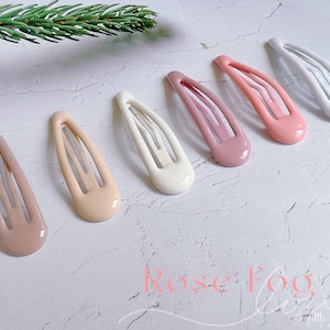 MEHR FARBE SET, 6 Stück Pastell Haarspangen, Snap Clips, Set mit 6 Snap Clips Kombi, Pastell Haarspangen, weiche Pastell Haarspangen, Haarschmuck