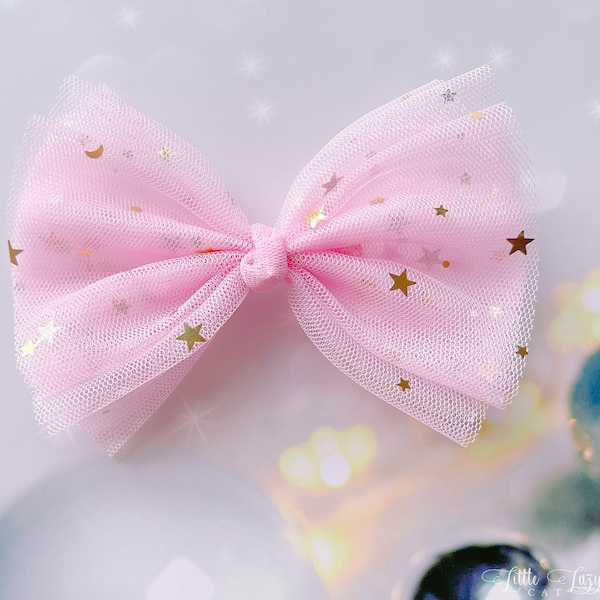 Tulle Hair Bows Etsy