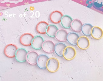 Pastell Mini Haargummis für Kleinkind,Baby Haargummis,Baby Mädchen Pferdeschwanz Halter,Baby Mädchen Elastische Haargummis,Mädchen Mini Haarband