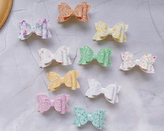 Diamant Glitzer Haarschleife für Baby Kleinkind Mädchen Kinder Haarspange Geschenk für Mädchen Haarschmuck Baby Stirnband Schleife rosa Haarschleifen