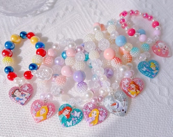 Disney Princess Bracelet For Toddler Girl Baby,Frozen Elsa Olaf Jeweler,Frozen party favor,Toddler Girl Birthday Gift,Princess Party Gift