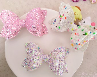 Lazo de cabello de diamante para bebés bebés niños pequeños, clip de pelo de niña Lazo de pelo brillante regalo para accesorios de cabello de niña diadema de bebé Mini tamaño