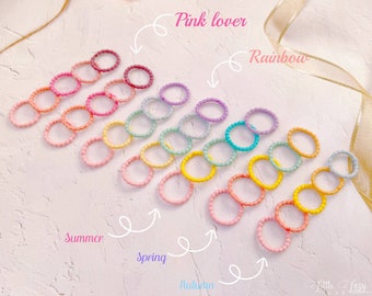 Mini corbatas coloridas para el cabello para bebés y niños pequeños, elástico para el cabello del bebé, soporte para cola de caballo para niñas, corbata elástica para el cabello para niños pequeños, mini banda para el cabello para niñas