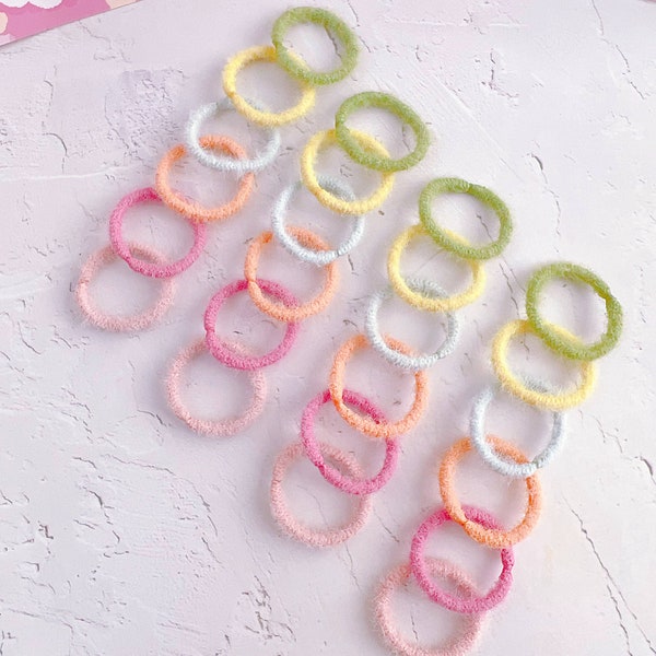 Mini Fluffy hair ties for baby infant and toddler,baby hair elastic,Baby Girl Ponytail Holders,Toddler Elastic Hair Ties,Girl Mini hair band