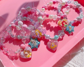 Pulseira Princesas da Disney para Bebê Menina, Joias Frozen Elsa Olaf, Lembrancinha de Festa Frozen, Presente de Aniversário para Menina, Presente para Festa de Princesa