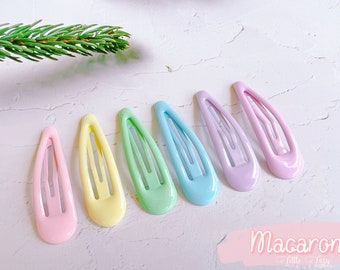 MORE COLOR SET! 6 Pcs Pastel Hair clips for Baby Girl, Toddler Hair Clips, Girl Snap clips, Baby clips, infant snap clips, Baby Girl Gift