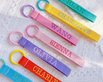Personalized Colorful Custom Name Tag,Children Backpack ID Tag,Personalized Bag Charm,School Bag Tag,Back to School,Embroidery Name tag