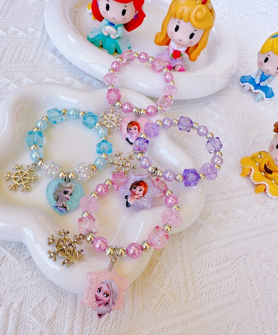 SET OF 2 Frozen Bracelet For Toddler Girl,Frozen Elsa and Anna Jeweler Set,Frozen party favor,Girl Birthday Gift,Disney Princess Party Gift