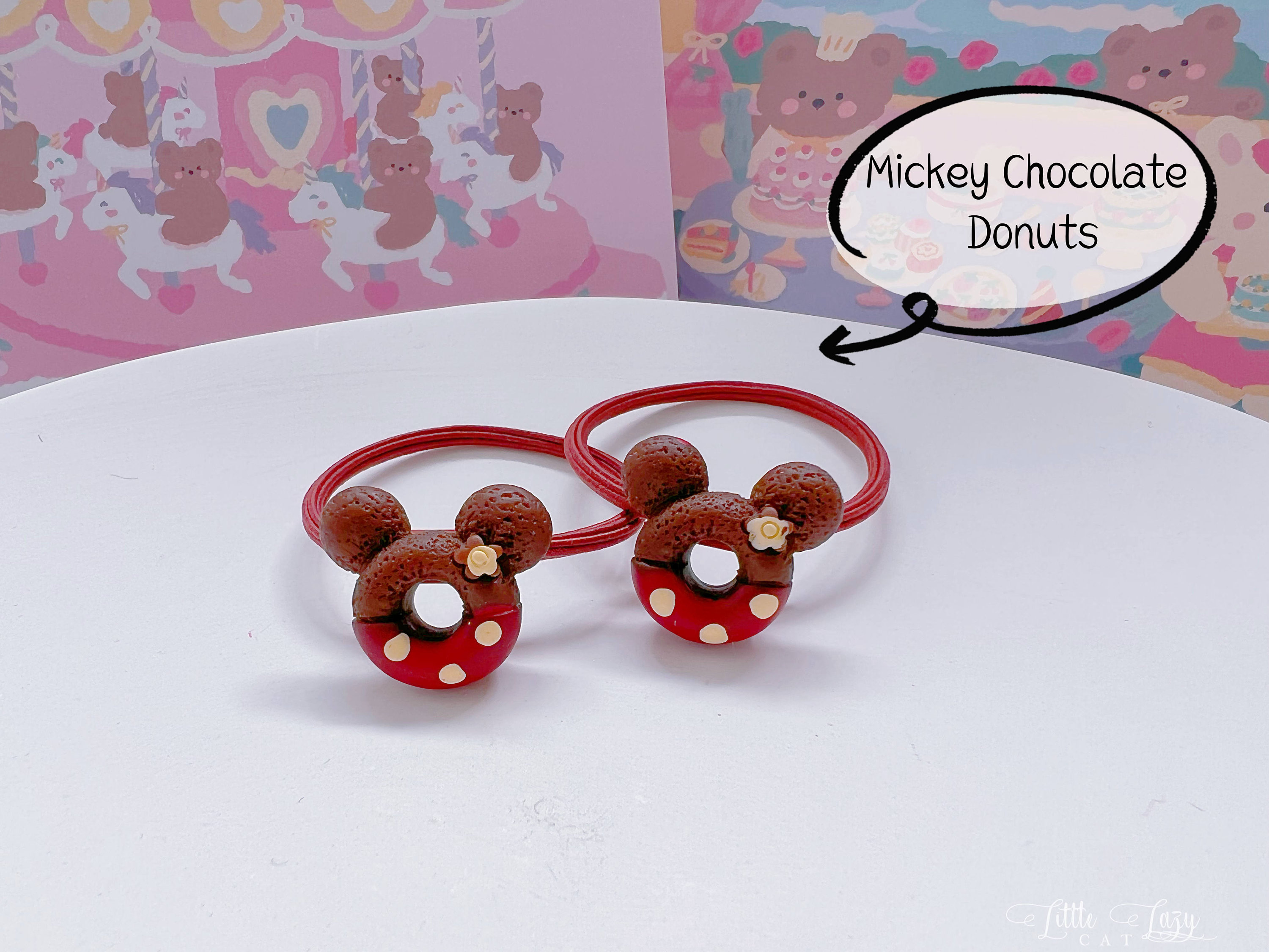 Mickey Mouse Hair Tie! Amazon.com : Styla Hair 2pk Mouse Ear Scrunchies for Kids  main image 4