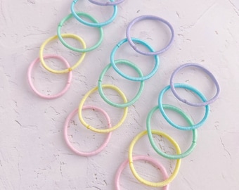 Pastell Mini Haargummis für Baby, Kleinkind und Kleinkind, Baby Haargummi, Baby Mädchen Pferdeschwanz Halter, Kleinkind elastische Haargummis, Mädchen Mini Haarband