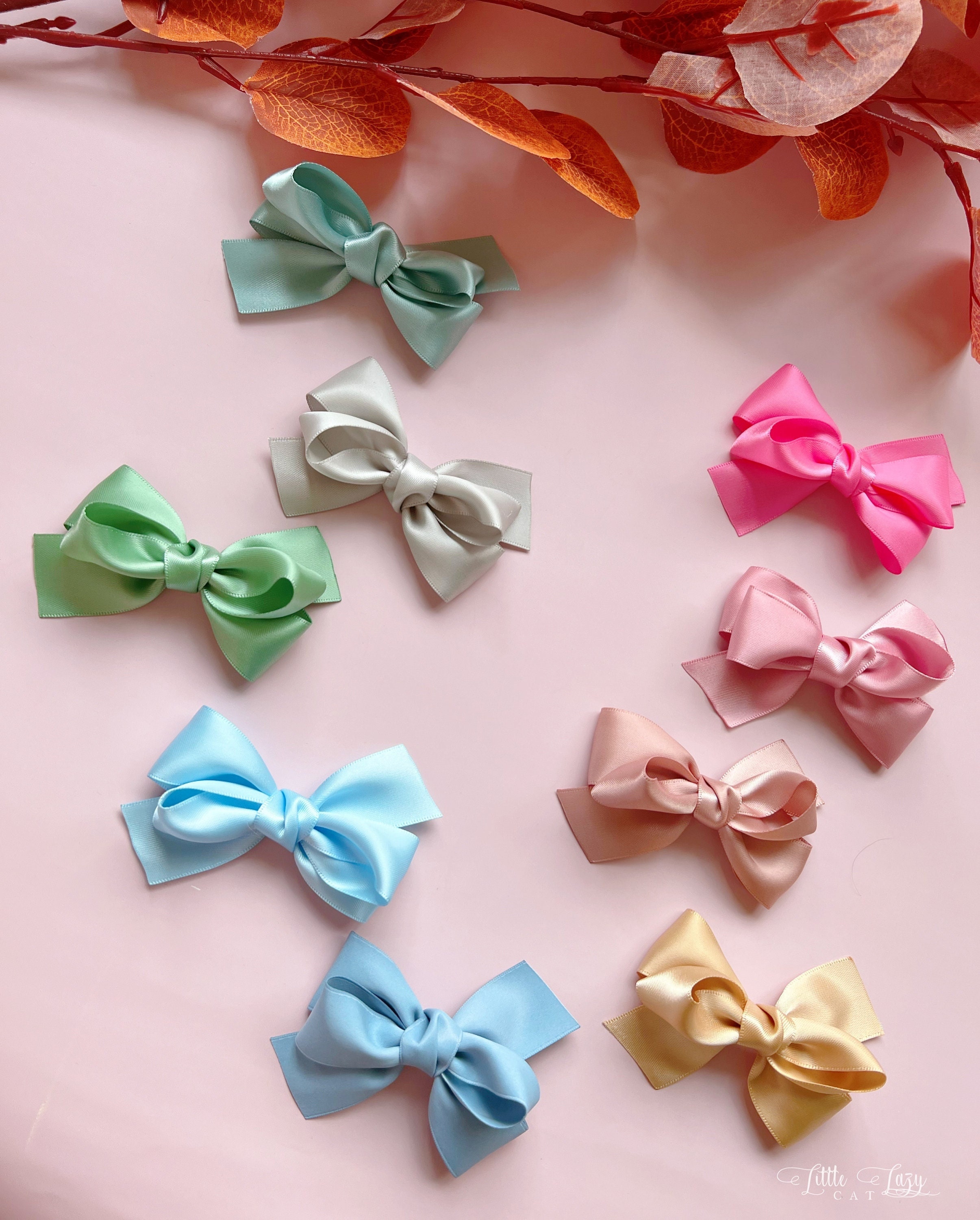 Small Satin Hair Bow With Hair Clip Satin Bow Hair Clip Hair