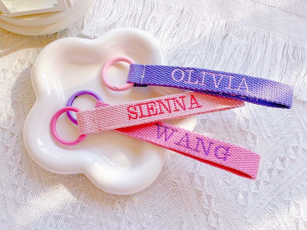 Personalized Embroidery Name Tag,pink/rose/purple Kids Name Tag,back to ...
