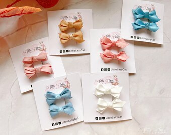 Set of 2 Hair Bows Clip for baby infant girl kids toddler hair accessories Baby Hair Clips Tiny Hair Bow mini bow Gift for girl hair clips