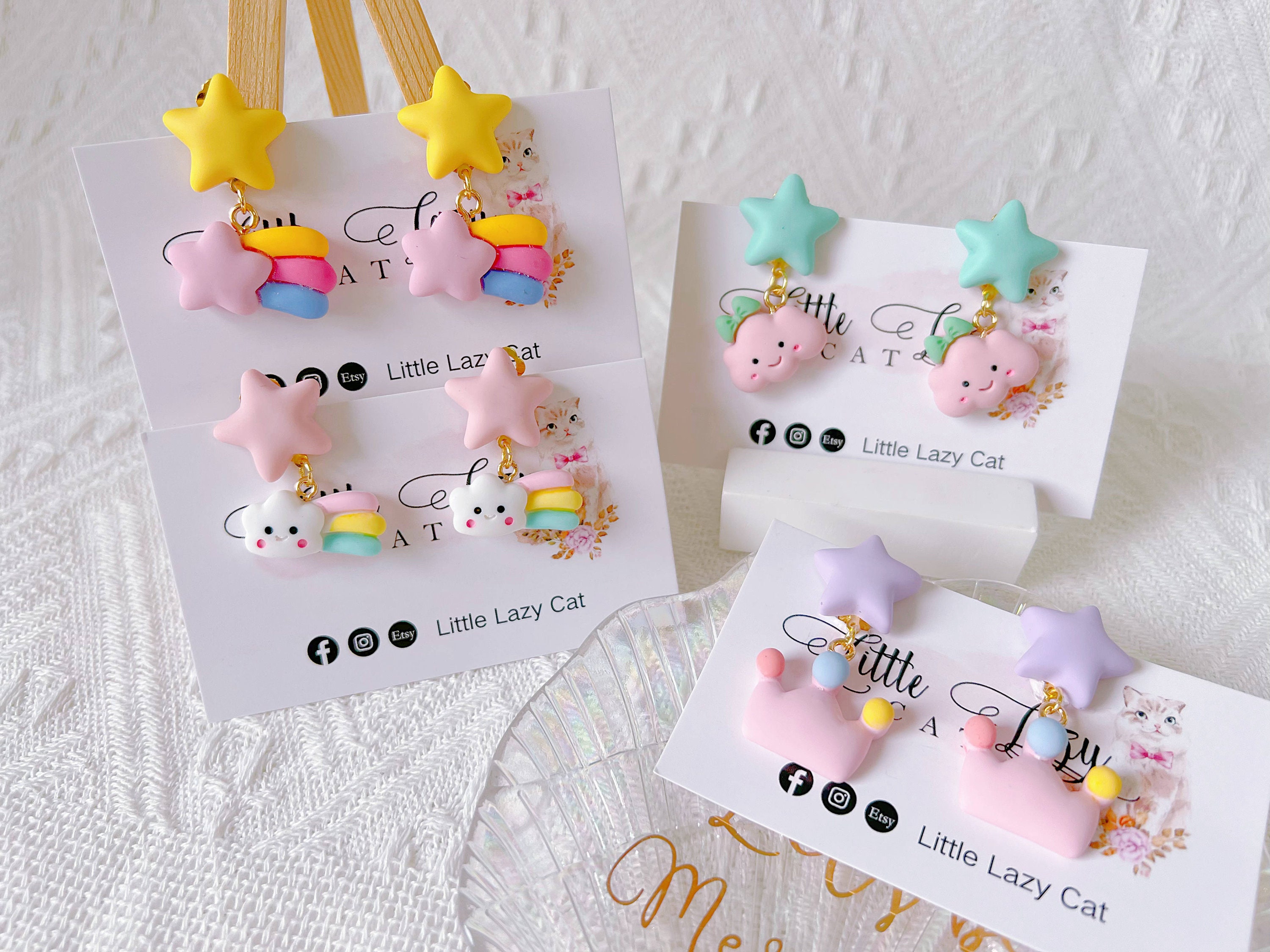 Aretes Sin Perforación Princesa Aleación 6 Pares 6 Pares De Pendientes De Clip Para Niñas | Sin Perforación | Diseños De Princesa Y Corazón Material Aleación Hipoalergénico