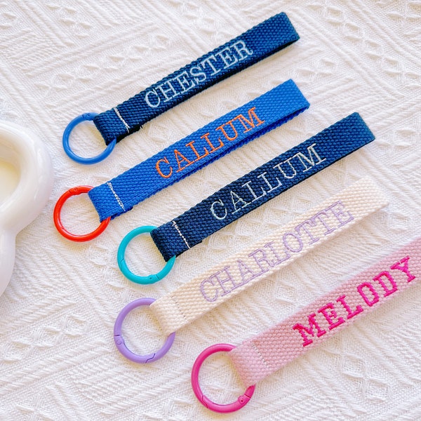 Personalized Embroidery Name tag,Colorful Custom Name Tag,Backpack Tag,Custom Key chain,Lunchbox Tag,Bottle Tag,Luggage Tag,School Bag Tag