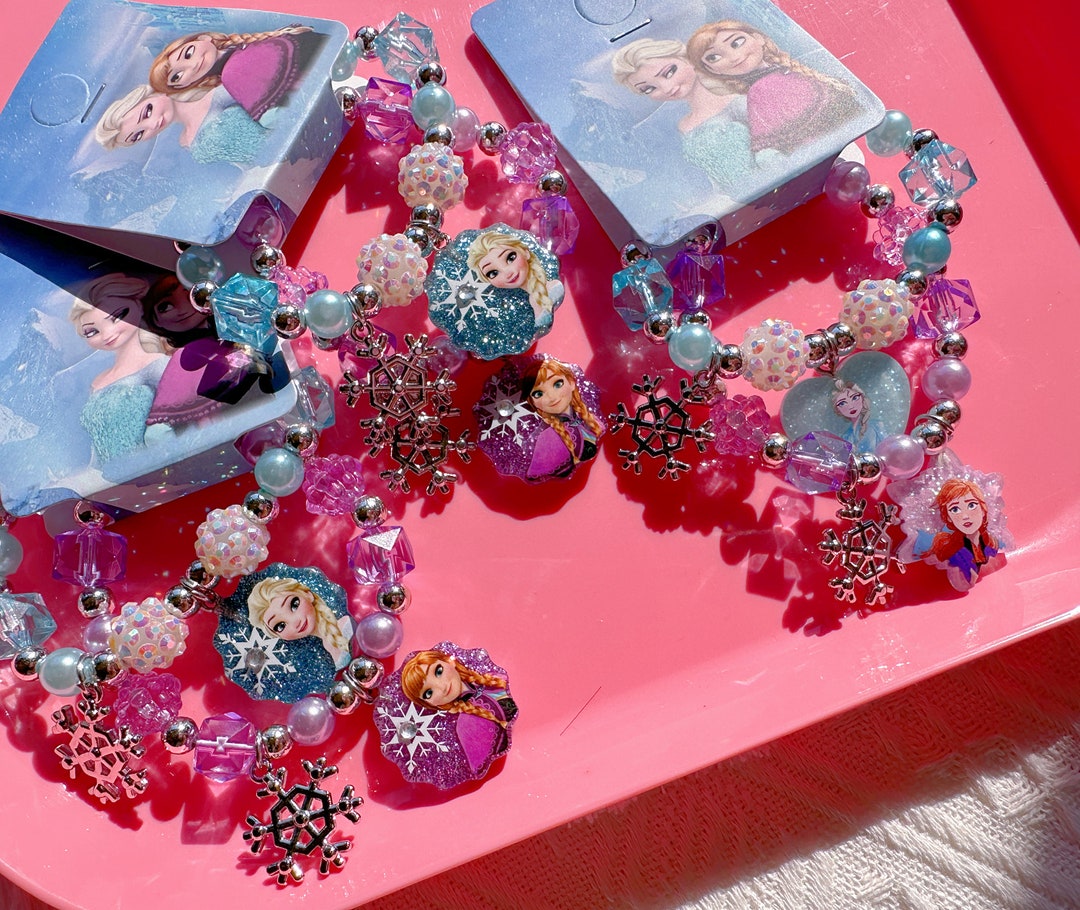 Buy SET OF Frozen Bracelet for Toddler Girl,frozen Elsa and Anna Jeweler  Set,frozen Party Favor,girl Birthday Gift,disney Princess Party Gift Online 