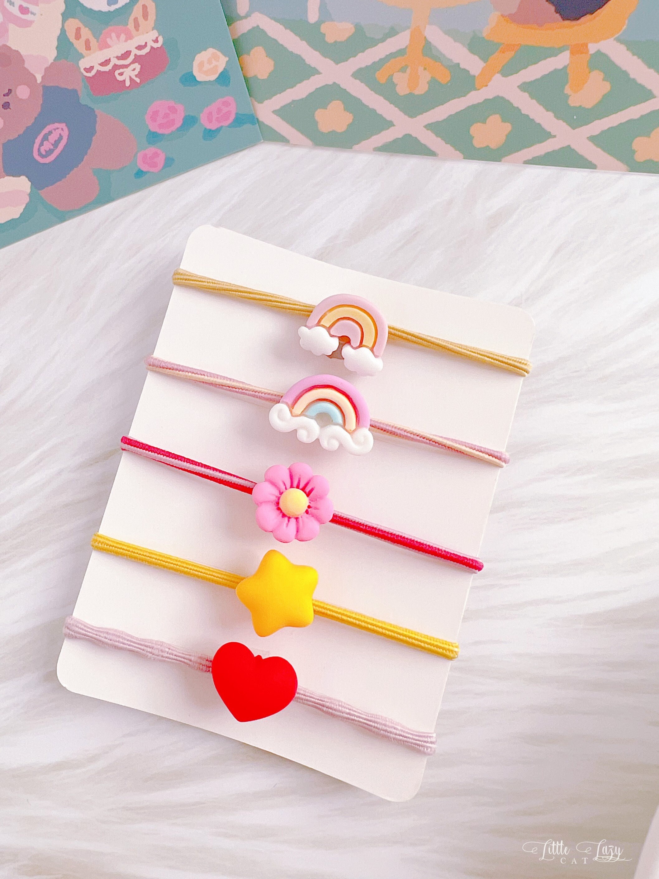 16 Pcs Flower Hair Ties For Girls - Colorful Small Elastics For Thin Hair, Baby Toddler Kids - View #8